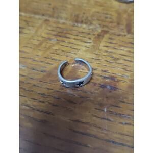 CW 925 cuff tie ring with stars size 3